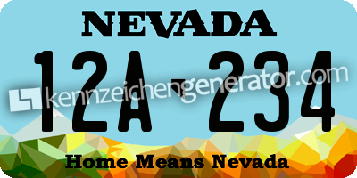 Kennzeichen Nevada USA